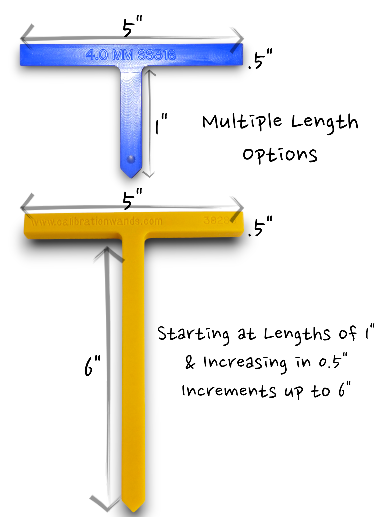 Metal Detector Test Wands - T-Shaped - Image 2